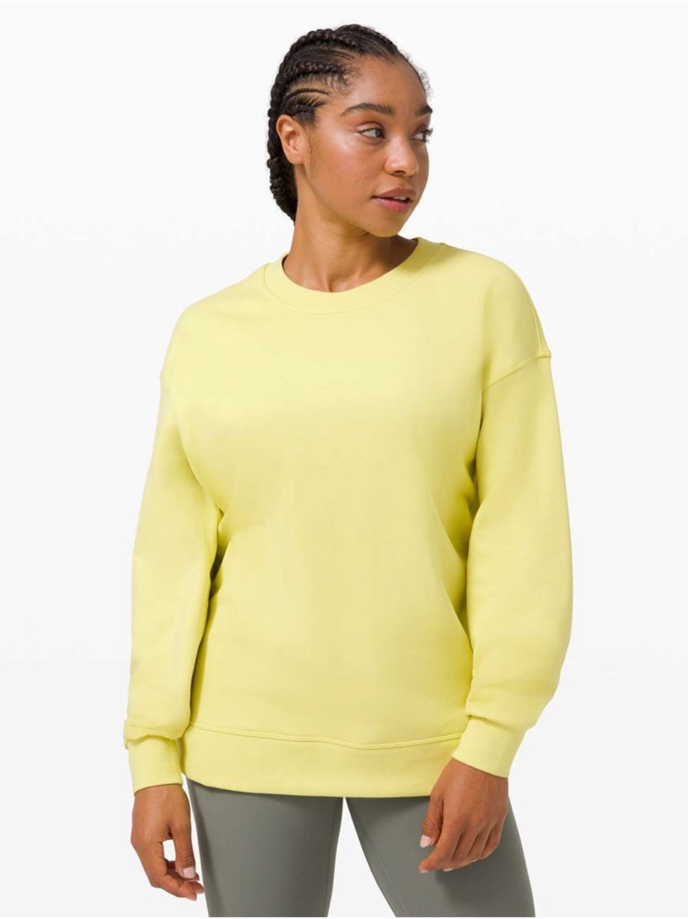 Lululemon Perfectly Oversized Crew Lemon Vibe Yellow